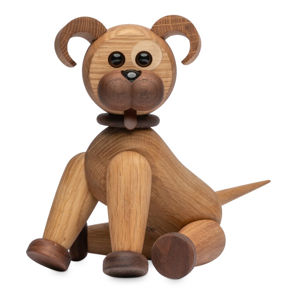Buddy træhund Natur - H20,5 cm.